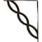 Ekena Millwork Loera Wrought Iron Bracket, (Single center brace), Antiqued Pale Gold 1 1/2"W x 12"D x 15"H BKTM01X12X15SLOAPG - alternate 4